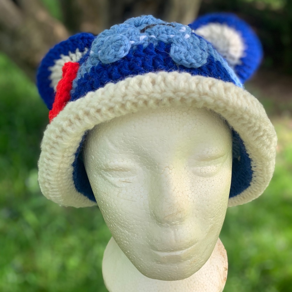 Crochet Grumpy Bear Bucket Hat!! Homemade!